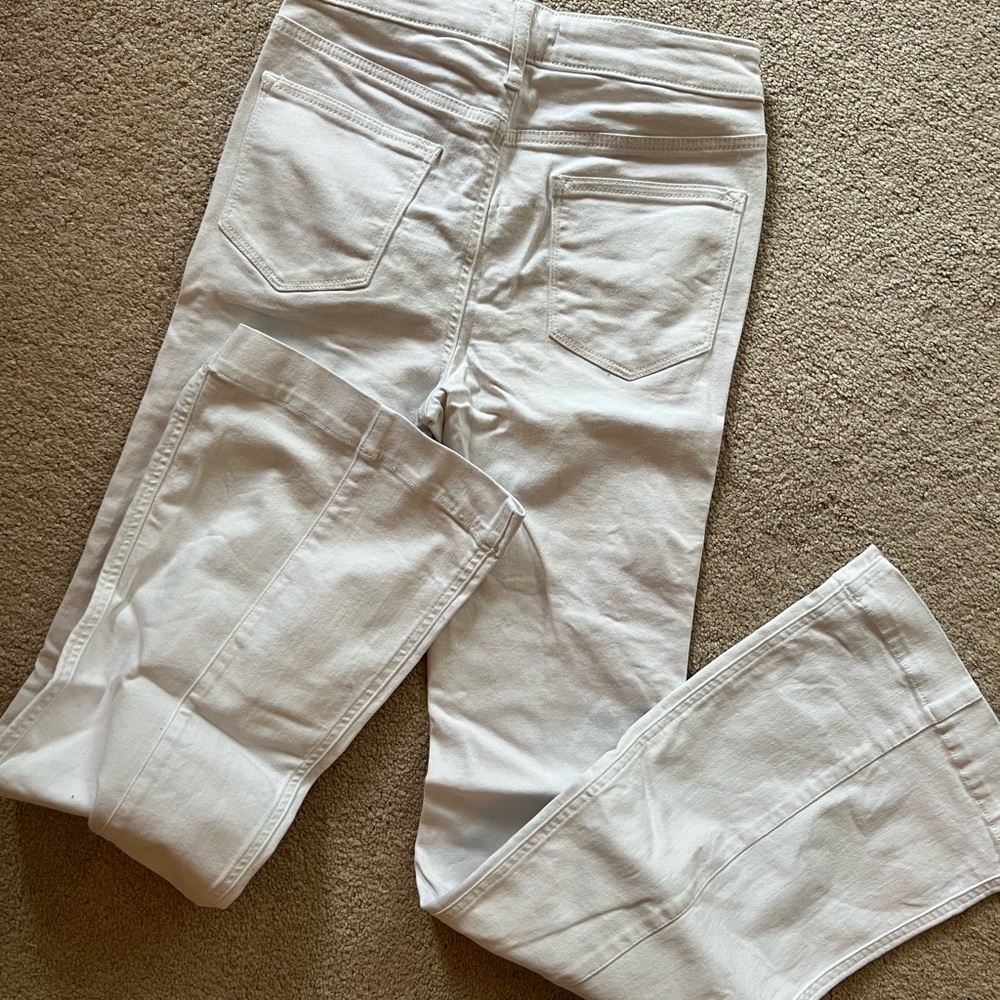 White Denim Stretchy Jeans Altar’d State Mini Flare Size 25. - Picture 5 of 6